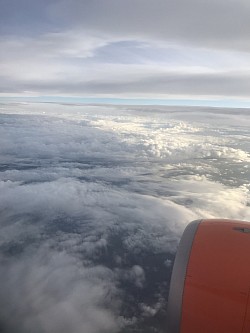 Photo of more Clouds in airplane.