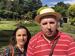 Elizabeth Harkin x and Harold Harkin at Wentworth Castle Gardens.