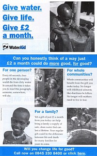 Donate to Water Aid.