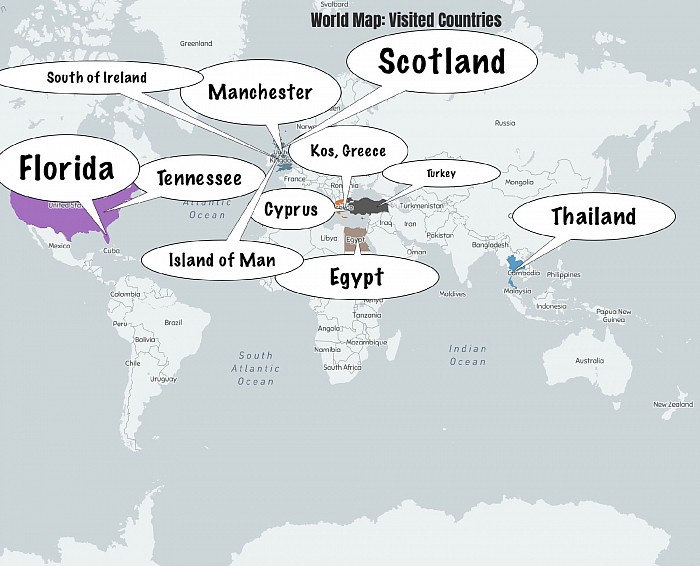 Countries I been on Holidays