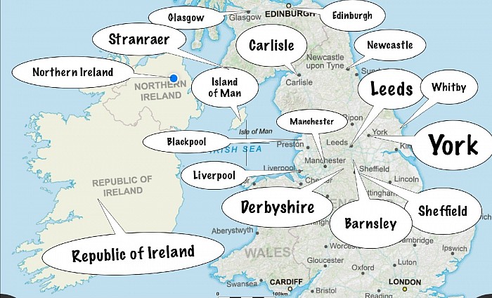 Cities I been in UK and Counties and Countries