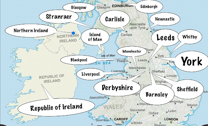 Cities I been in UK and Counties and Countries