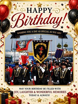 Royal Black Preceptory Birthday Card